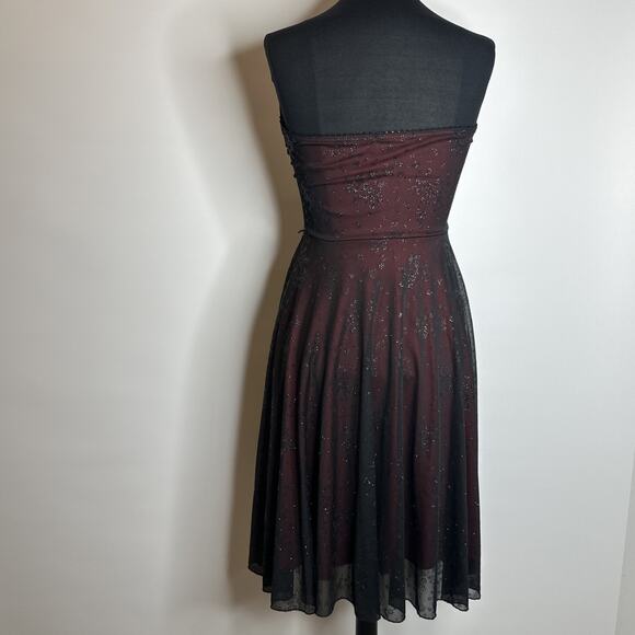 Vintage Forever 21 Dress Womens S/M Black Red Mesh Babydoll Whimsy Fairy Y2K - Picture 2 of 13